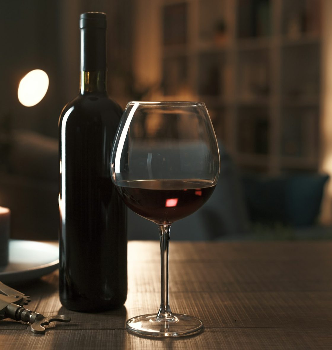 Excellent red wine tasting at night